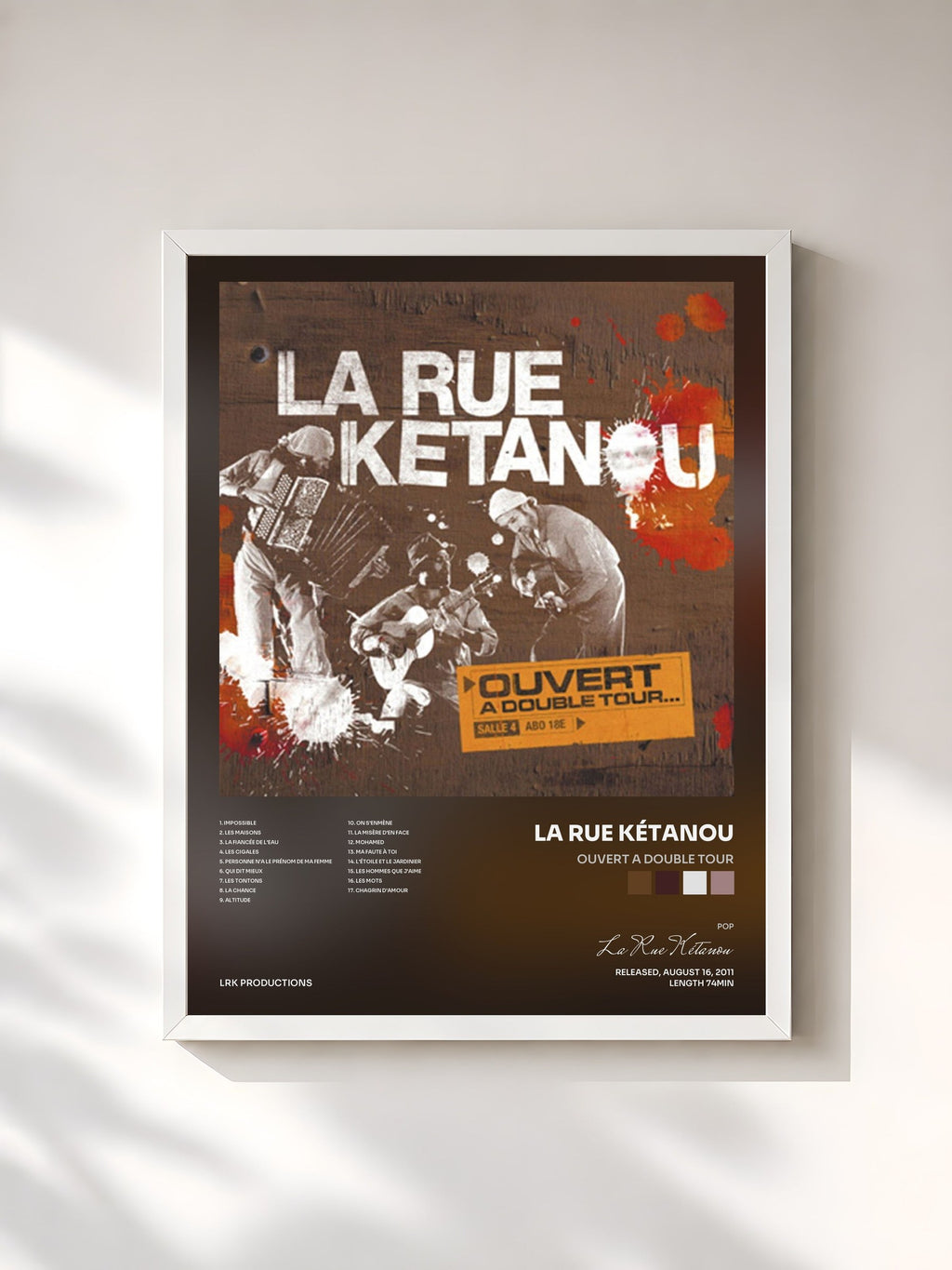 #blanc Ouvert a double tour von La Rue Kétanou als gerahmter Kunstdruck, weißer Rahmen, gedruckt und gerahmt in Frankreich
