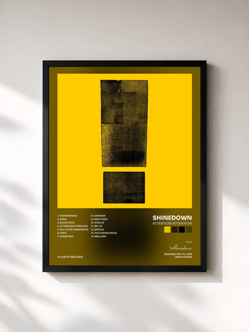 Shinedown · ATTENTION ATTENTION — Framed art print
