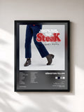 #noir Steak di Sébastien Tellier in stampa incorniciata, cornice nera, stampata e incorniciata in Francia