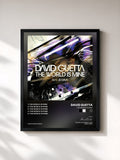 #noir The World Is Mine von David Guetta als gerahmter Kunstdruck, schwarzer Rahmen, gedruckt und gerahmt in Frankreich
