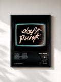 #noir Human After All (Remixes) von Daft Punk als gerahmter Kunstdruck, schwarzer Rahmen, gedruckt und gerahmt in Frankreich