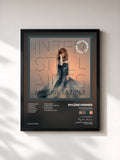 #noir Tableau de l'album Interstellaires (Instrumental Version) de Mylène Farmer, cadre noir, imprimé et encadré en France
