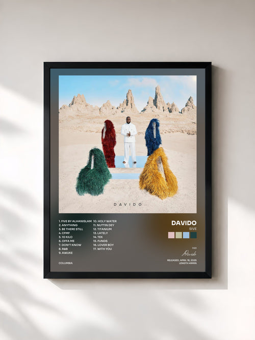 Davido · 5ive — Affiche encadrée