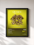 #noir Tableau de l'album Anthems de Queen, cadre noir, imprimé et encadré en France