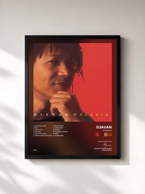 Djavan · Malásia — Affiche encadrée
