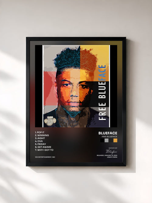 Blueface · Free Blueface — Lámina enmarcada