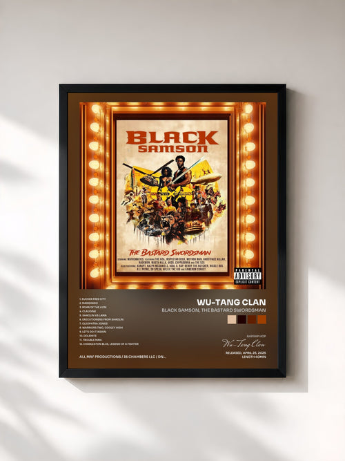 Wu-Tang Clan · Black Samson, the Bastard Swordsman — Lámina enmarcada