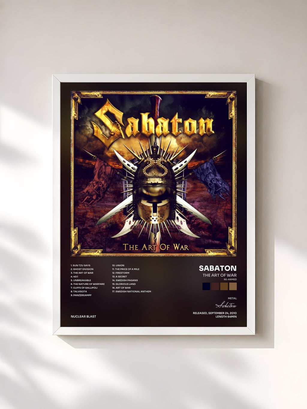 #blanc The Art of War (Re-Armed) von Sabaton als gerahmter Kunstdruck, weißer Rahmen, gedruckt und gerahmt in Frankreich