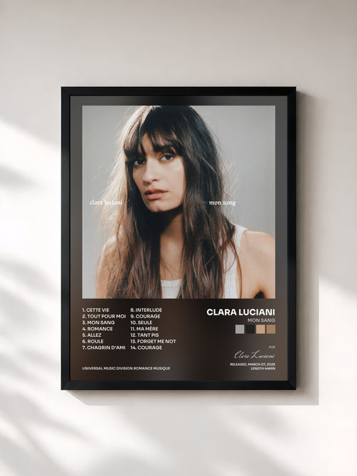 Clara Luciani · Mon sang — Affiche encadrée