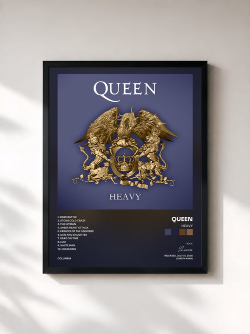 Queen · Heavy — Framed art print