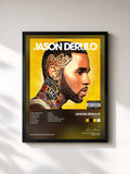 #noir Tattoos de Jason Derulo en lámina enmarcada, marco negro, impresa y enmarcada en Francia