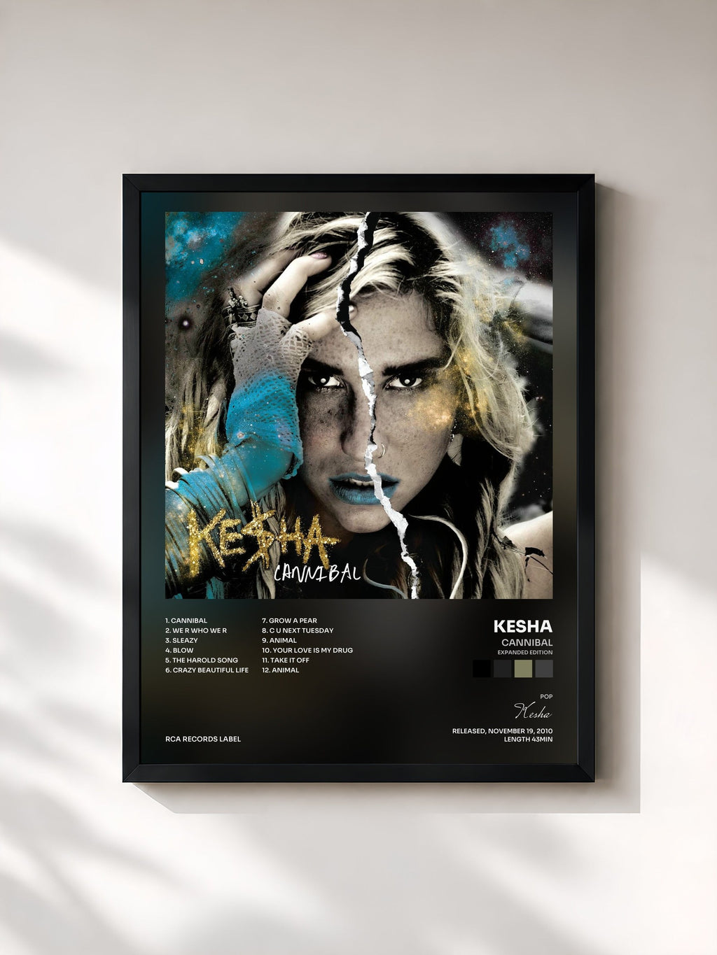 #noir Cannibal (Expanded Edition) di Kesha in stampa incorniciata, cornice nera, stampata e incorniciata in Francia