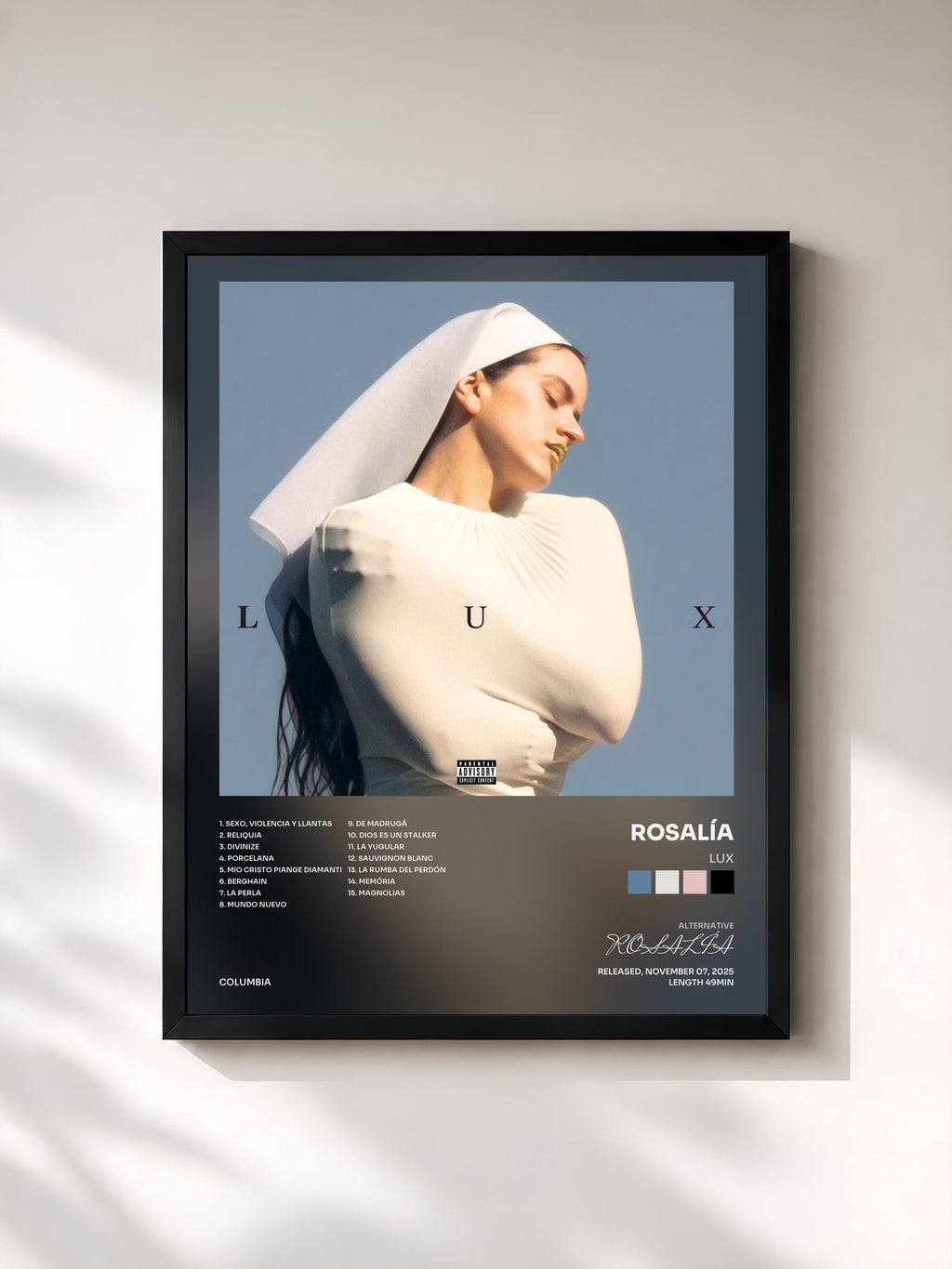 #noir LUX by ROSALÍA as a framed art print, black frame, printed and framed in France