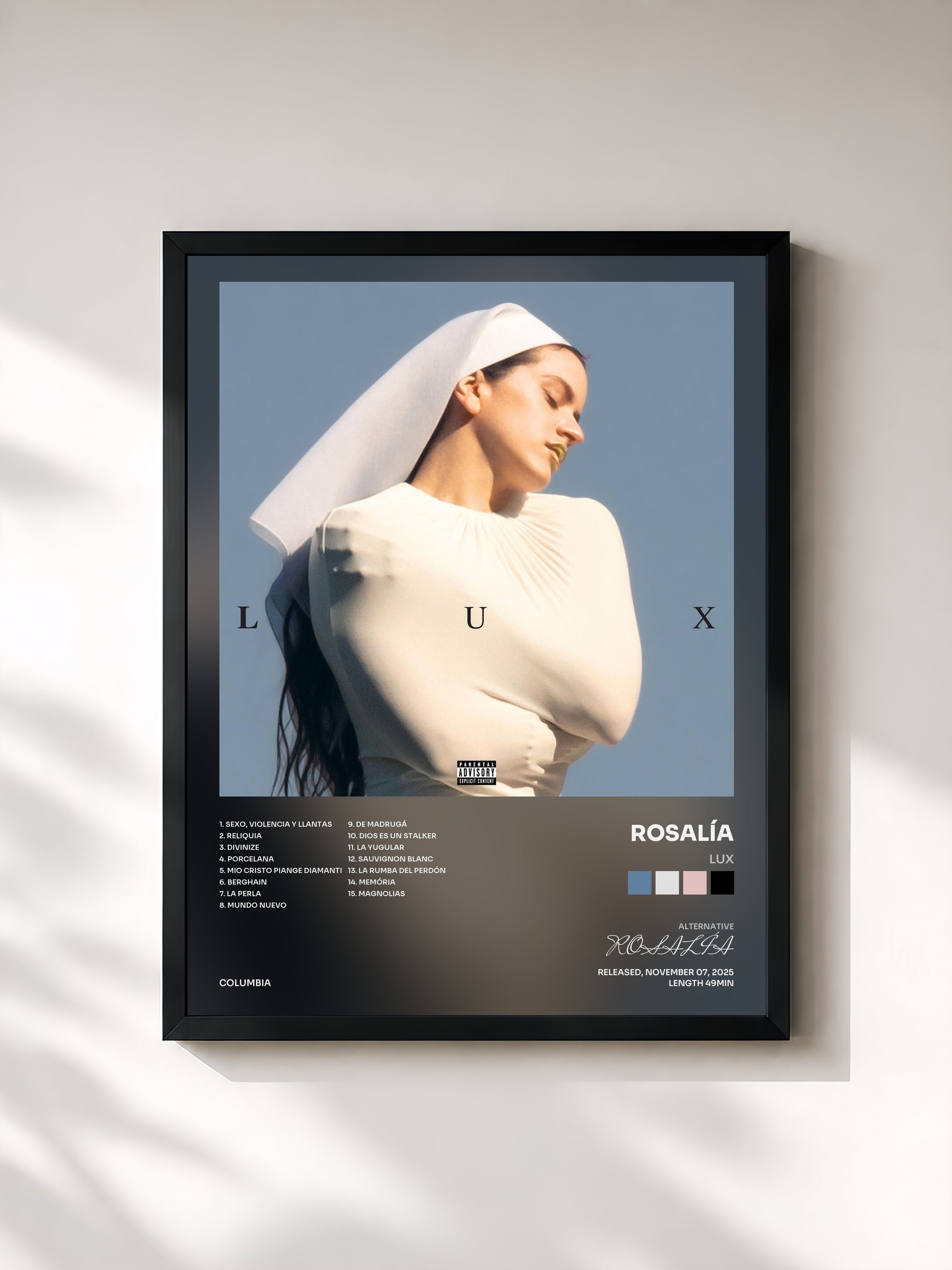 #noir LUX by ROSALÍA as a framed art print, black frame, printed and framed in France