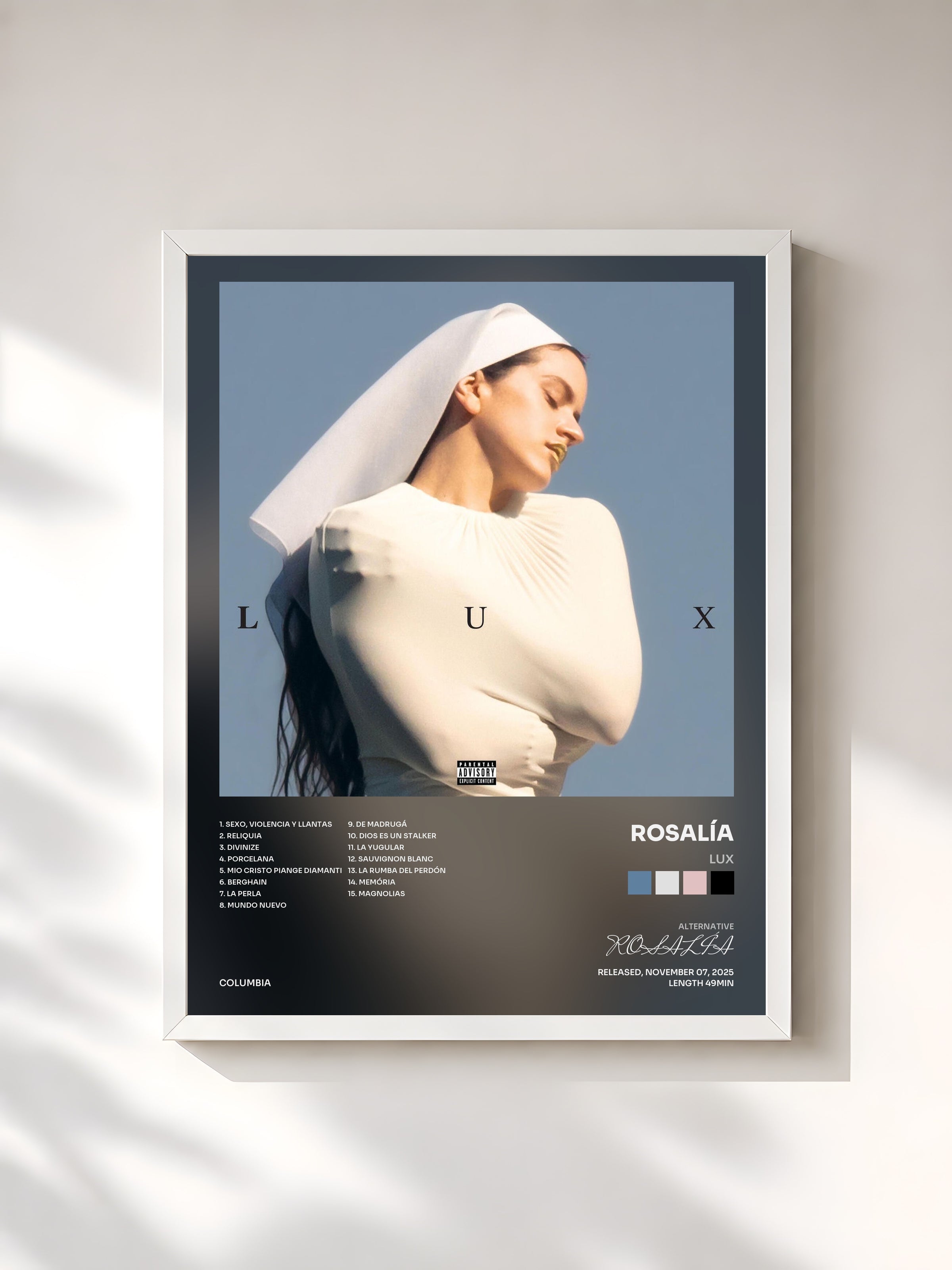 #blanc LUX by ROSALÍA as a framed art print, white frame, printed and framed in France