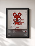 #noir Tableau de l'album stuff i used to do de Deadmau5, cadre noir, imprimé et encadré en France