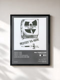 #noir Protect Ya Neck de Wu-Tang Clan en lámina enmarcada, marco negro, impresa y enmarcada en Francia