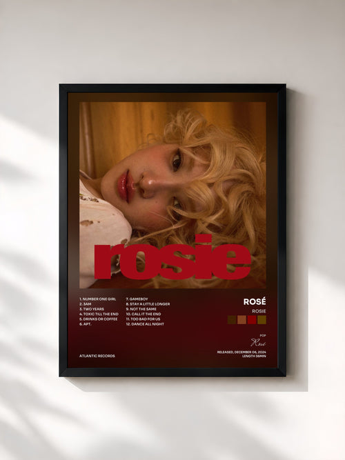 Rosé · rosie — Gerahmter Kunstdruck