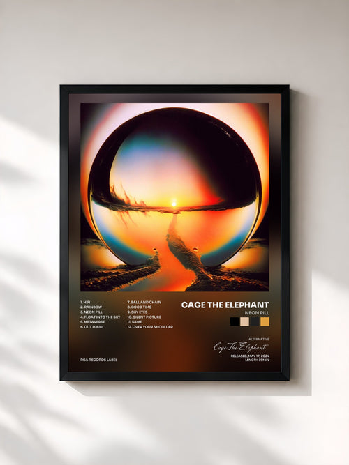 Cage The Elephant · Neon Pill — Affiche encadrée