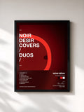 #noir Tableau de l'album Covers et duos de Noir Désir, cadre noir, imprimé et encadré en France