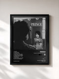 #noir Piano & A Microphone 1983 by Prince as a framed art print, black frame, printed and framed in France