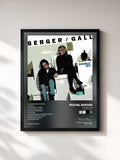 #noir Tableau de l'album Double jeu (Remasterisé en 2002) de Michel Berger, cadre noir, imprimé et encadré en France