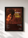 #noir Tell Mama di Etta James in stampa incorniciata, cornice nera, stampata e incorniciata in Francia