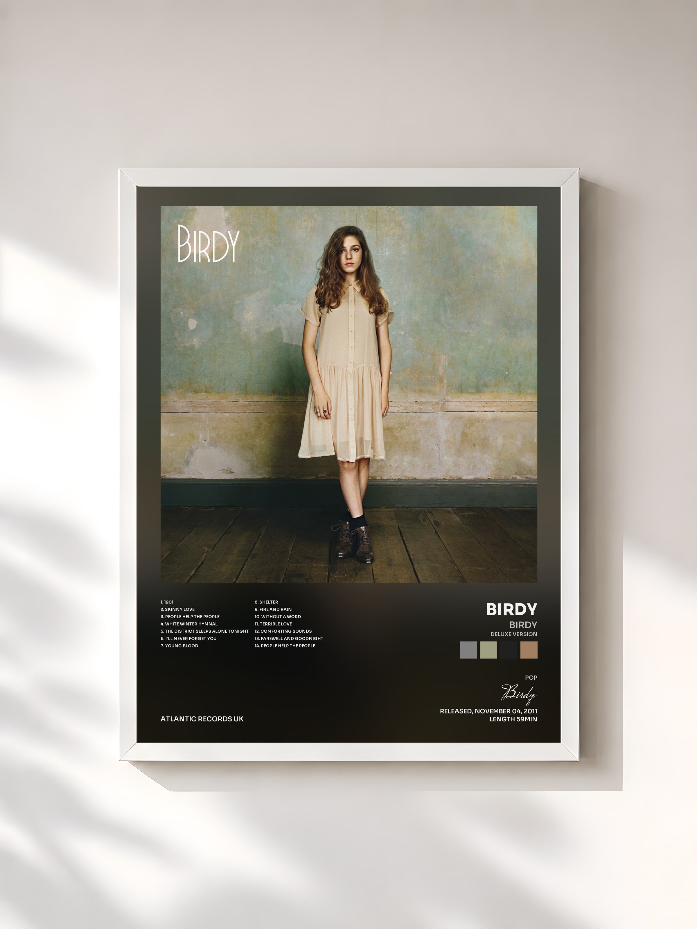 #blanc Birdy (Deluxe Version) di Birdy in stampa incorniciata, cornice bianca, stampata e incorniciata in Francia