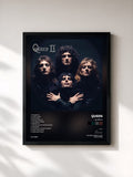 #noir Queen II von Queen als gerahmter Kunstdruck, schwarzer Rahmen, gedruckt und gerahmt in Frankreich