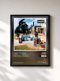 #noir Be Here Now von Oasis als gerahmter Kunstdruck, schwarzer Rahmen, gedruckt und gerahmt in Frankreich
