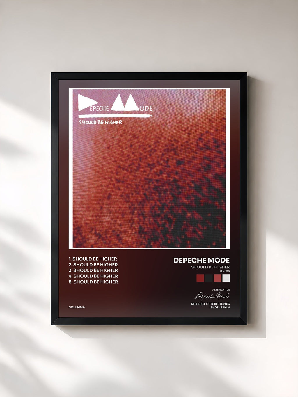 #noir Should Be Higher (Remixes) - EP von Depeche Mode als gerahmter Kunstdruck, schwarzer Rahmen, gedruckt und gerahmt in Frankreich