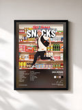 #noir Snacks (Supersize) von Jax Jones als gerahmter Kunstdruck, schwarzer Rahmen, gedruckt und gerahmt in Frankreich