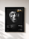 #noir The Blues Don't Lie by Buddy Guy as a framed art print, black frame, printed and framed in France