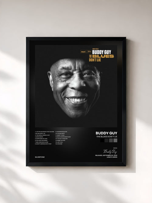 Buddy Guy · The Blues Don't Lie — Lámina enmarcada