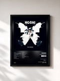 #noir Tableau de l'album Cœur papillon de Hoshi, cadre noir, imprimé et encadré en France