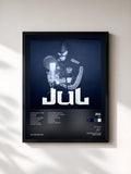 #noir Jul de Jul en lámina enmarcada, marco negro, impresa y enmarcada en Francia