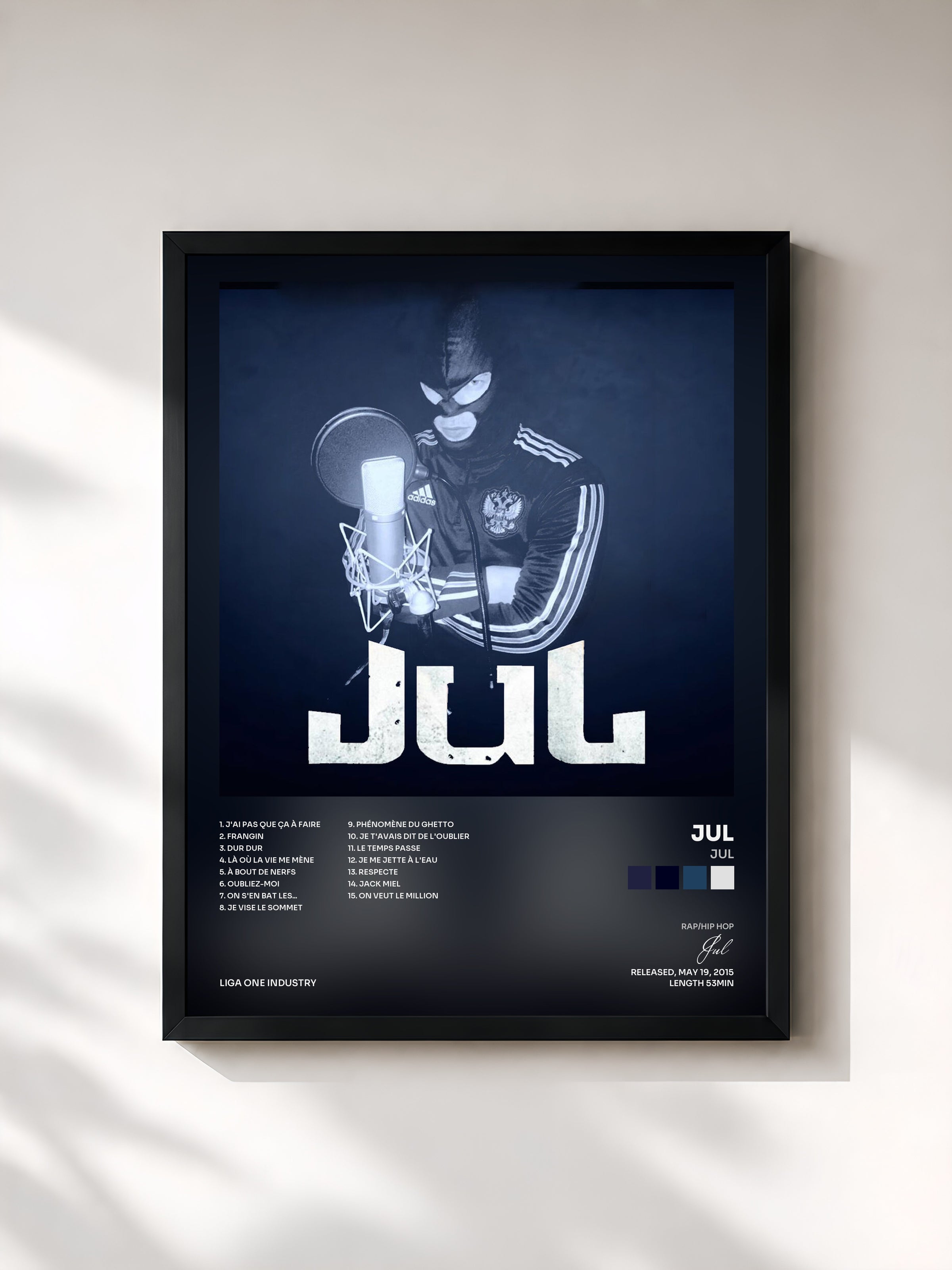 #noir Jul di Jul in stampa incorniciata, cornice nera, stampata e incorniciata in Francia