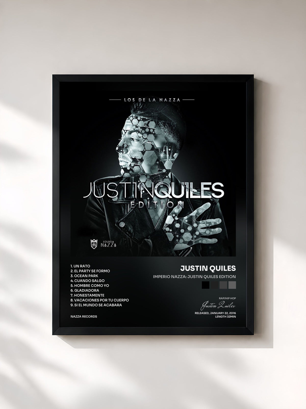 #noir Imperio Nazza: Justin Quiles Edition de Justin Quiles en lámina enmarcada, marco negro, impresa y enmarcada en Francia