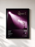 #noir Tableau de l'album Queen I (2024 Mix) de Queen, cadre noir, imprimé et encadré en France