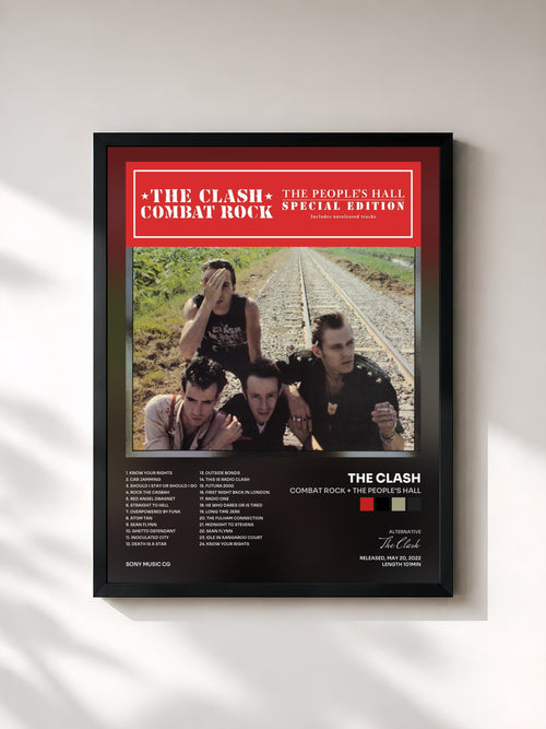 The Clash · Combat Rock + The People's Hall — Lámina enmarcada