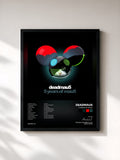 #noir Tableau de l'album 5 Years of mau5 de Deadmau5, cadre noir, imprimé et encadré en France