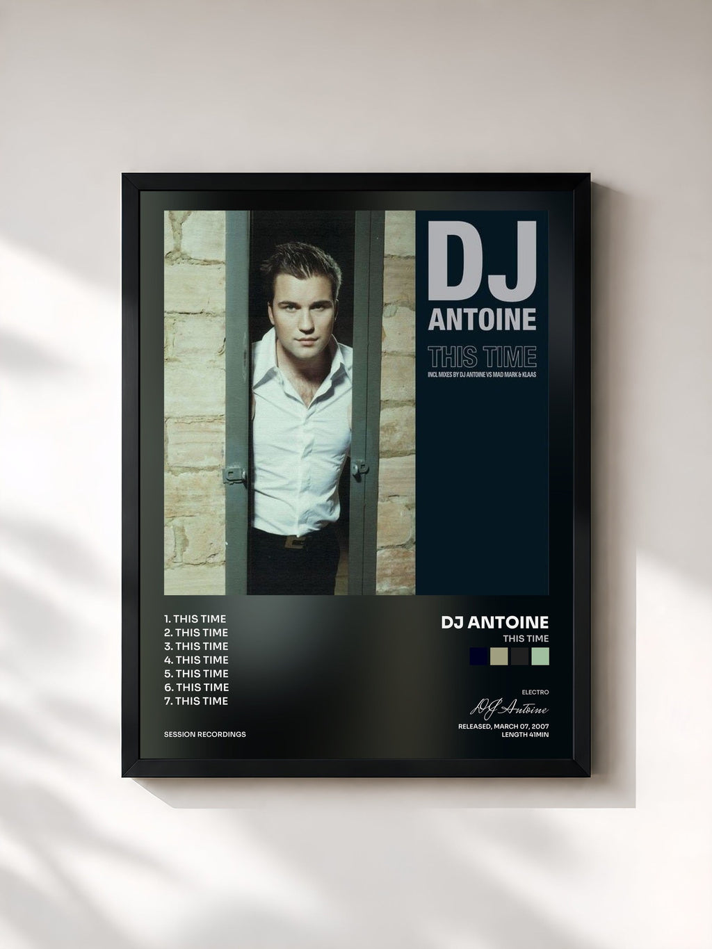 #noir This Time von DJ Antoine als gerahmter Kunstdruck, schwarzer Rahmen, gedruckt und gerahmt in Frankreich
