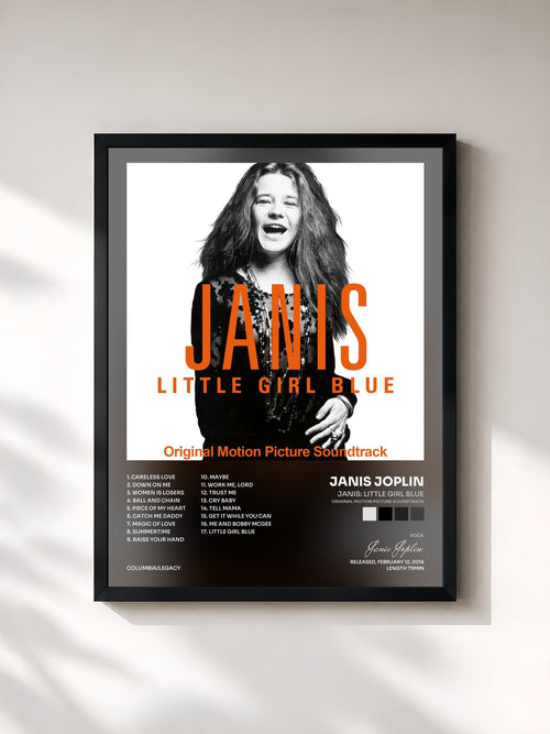Janis Joplin · Janis: Little Girl Blue (Original Motion Picture Soundtrack) — Affiche encadrée