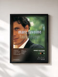 #noir Faux rêveur de Marc Lavoine en lámina enmarcada, marco negro, impresa y enmarcada en Francia