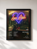 #noir Tableau de l'album Love Sick de Don Toliver, cadre noir, imprimé et encadré en France
