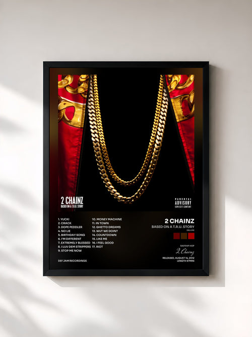 #noir Based On A T.R.U. Story (Deluxe) by 2 Chainz as a framed art print, black frame, printed and framed in France