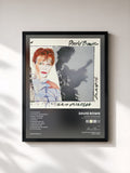 #noir Scary Monsters (And Super Creeps) (2017 Remaster) de David Bowie en lámina enmarcada, marco negro, impresa y enmarcada en Francia