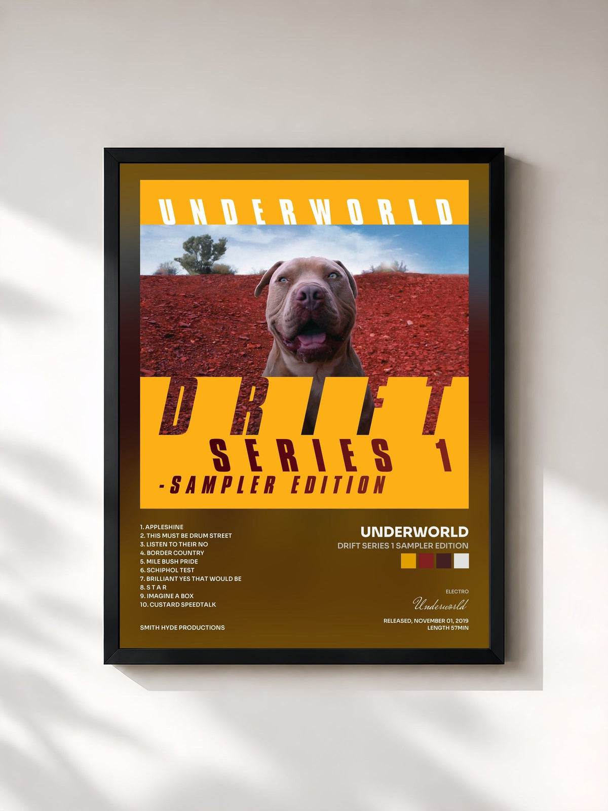 #noir DRIFT Series 1 Sampler Edition by Underworld as a framed art print, black frame, printed and framed in France