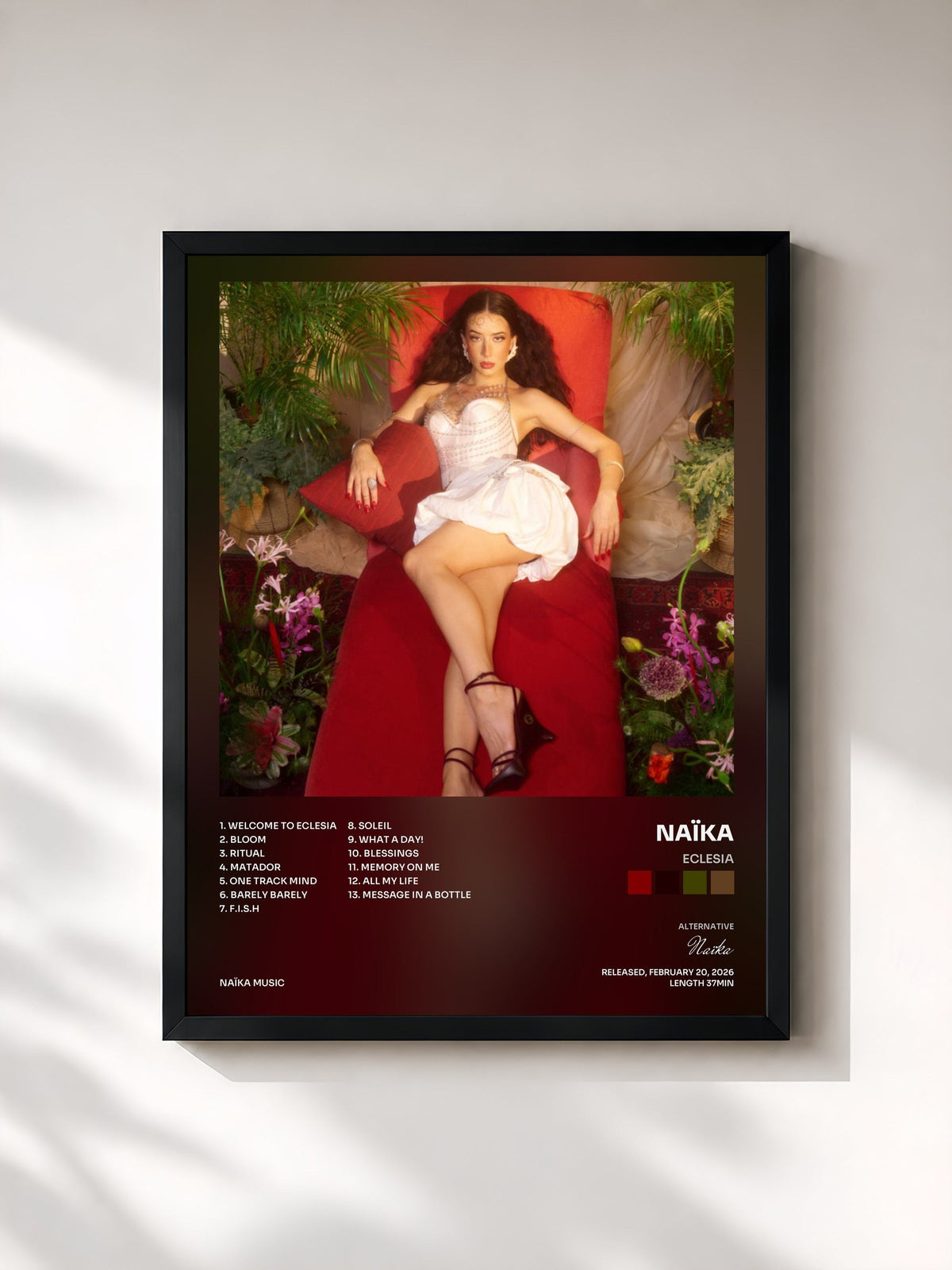 #noir ECLESIA by Naïka as a framed art print, black frame, printed and framed in France