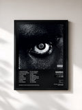 #noir Lithopédion von Damso als gerahmter Kunstdruck, schwarzer Rahmen, gedruckt und gerahmt in Frankreich